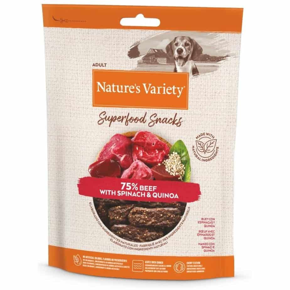 Nature's Variety SUPERFOOD SNACKS skanėstai su jautiena 85g