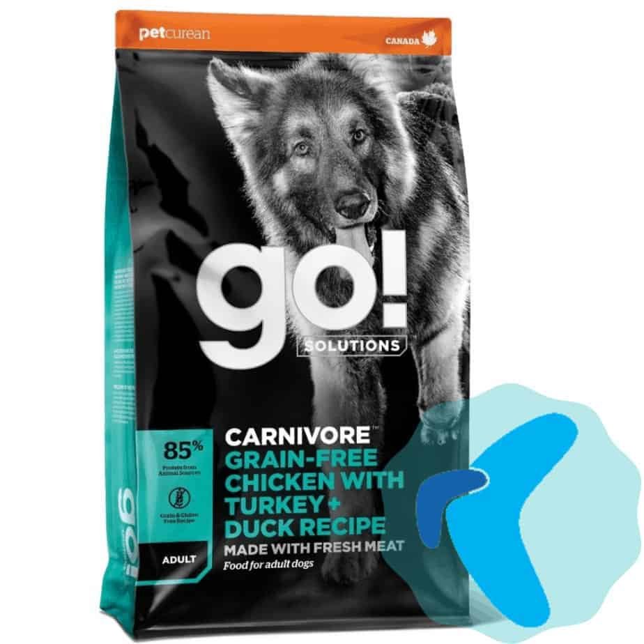 Go! SOLUTIONS CARNIVORE GRAIN FREE suaugusiems šunims su vištiena, kalakutiena ir antiena 10kg