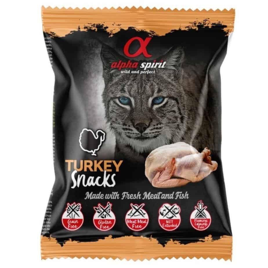 ALPHA SPIRIT SNACKS CAT Skanukai Katėms Su Kalakutiena 50g