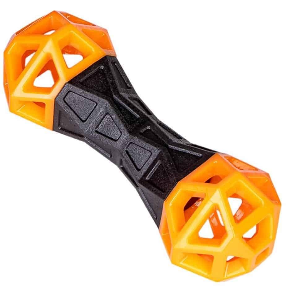 VDG TPR Orange Fun Dumbbell Žaislas Šuniui 18cm