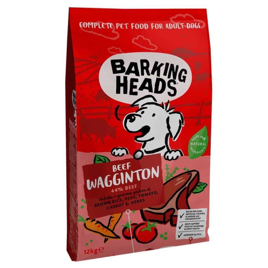 BARKING HEADS Beef Waggington sausas maistas su jautiena šunims 12kg