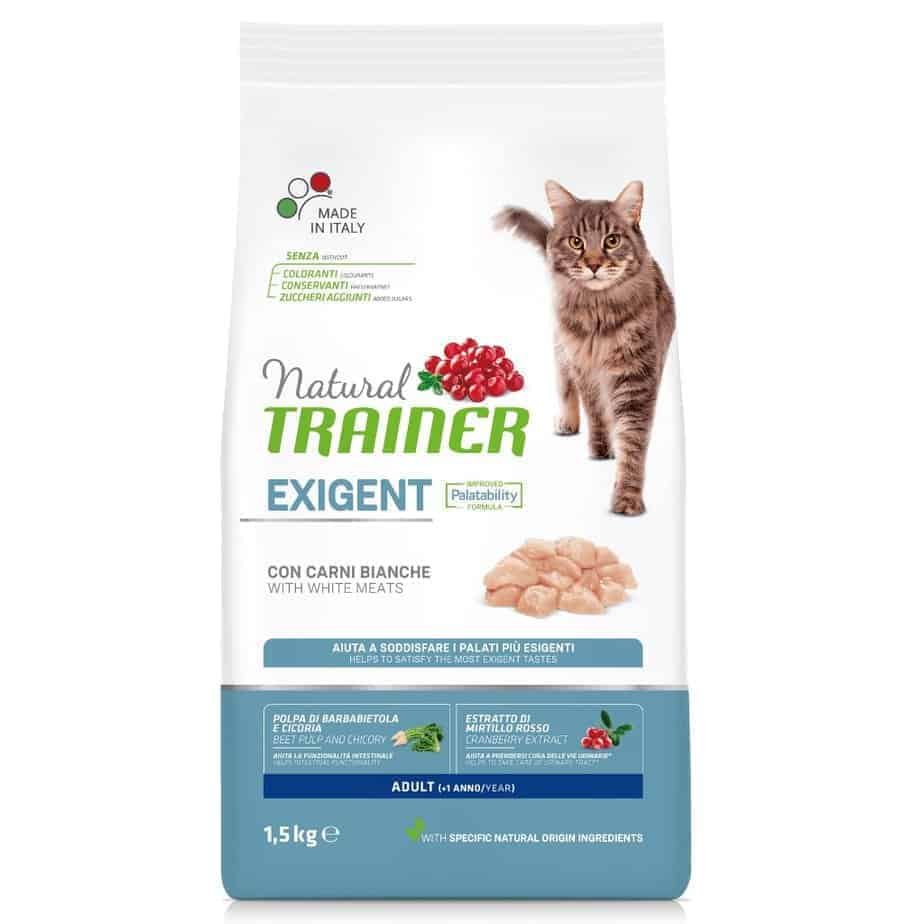 TRAINER NATURAL CAT EXIGENT SU BALTA MĖSA - 1.5kg