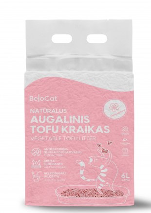 Tofu kraikas katėms vyšnių kvapo, 6L x 8 vnt ( dėžė )