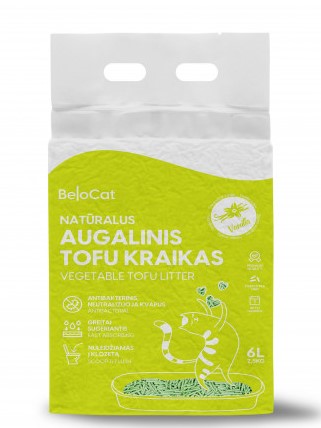 Tofu kraikas katėms vanilės kvapo 6L x 8 vnt ( dėžė )