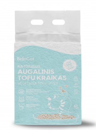 Tofu kraikas katėms ledų kvapo  6L x 8 vnt ( dėžė )