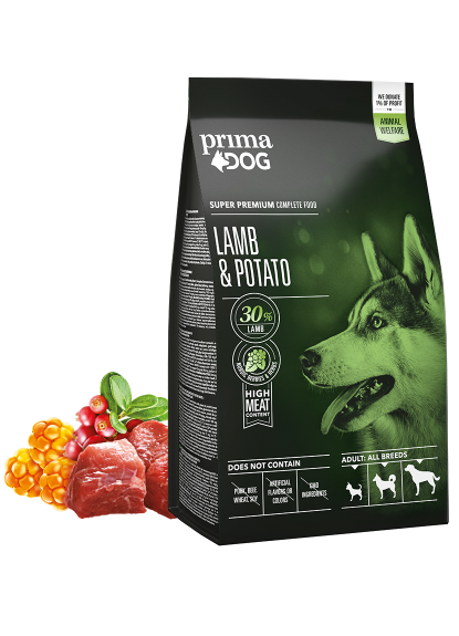 Primadog su eriena ir bulvės suaugusiems šunims 10 kg