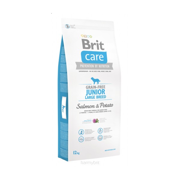 Brit Care Grain-free Junior Large Breed Salmon & Potato 12 kg