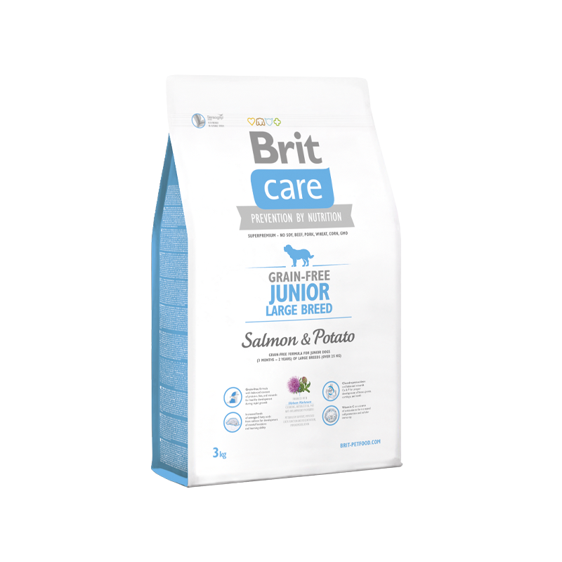 Brit Care Grain-free Junior Large Breed Salmon & Potato 3 kg