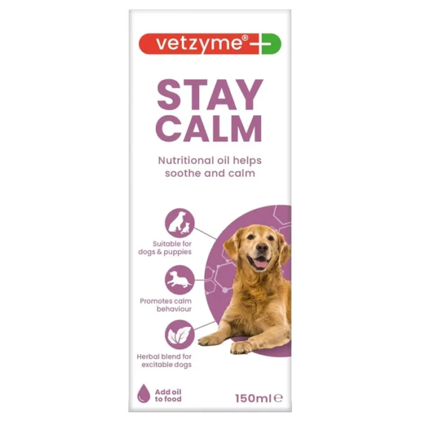 Vetzyme Stay Calm - Raminantis Aliejus šunims 150ml