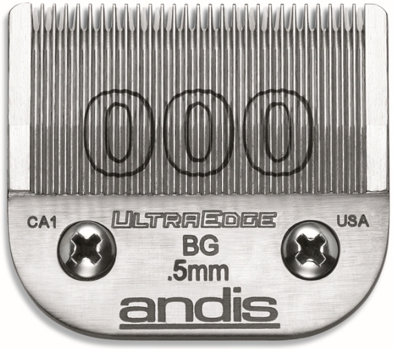 Peiliukai Andis Ultra Edge 000 AN-64073 plaukų kirpimo mašinėlėms AG, AGC, AGR, BG, BGC, BGR, MBG, SMC, 0,5 mm ilgio