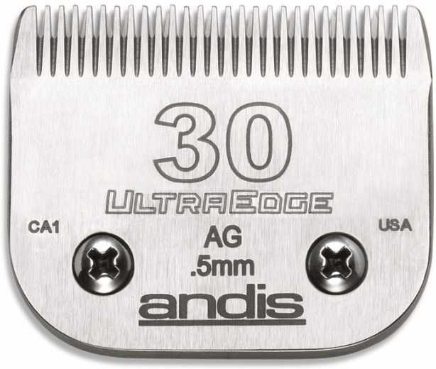 Peiliukai Andis Ultra Edge 30 AN-64075 gyvūnų plaukų kirpimo mašinėlėms AG, AGC, AGP, AGRC, AGCL, AGR+, AGRV, MBG, SMC, 0,5 mm ilgio