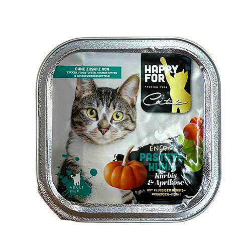 Visavertis suaugusių kačių pašaras su vištiena HAPPY FOR CATS, 100 g