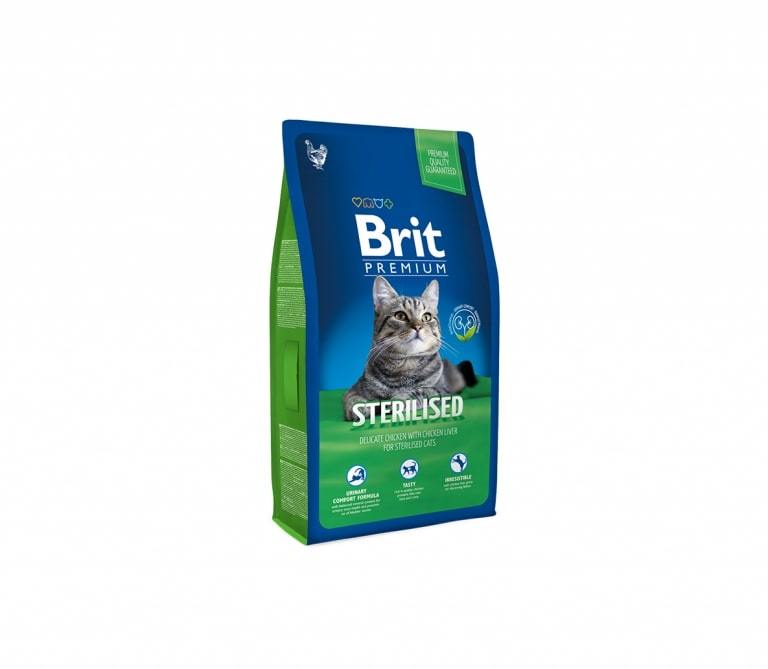 Sausas ėdalas sterilizuotoms katėms BRIT PREMIUM, 300 g