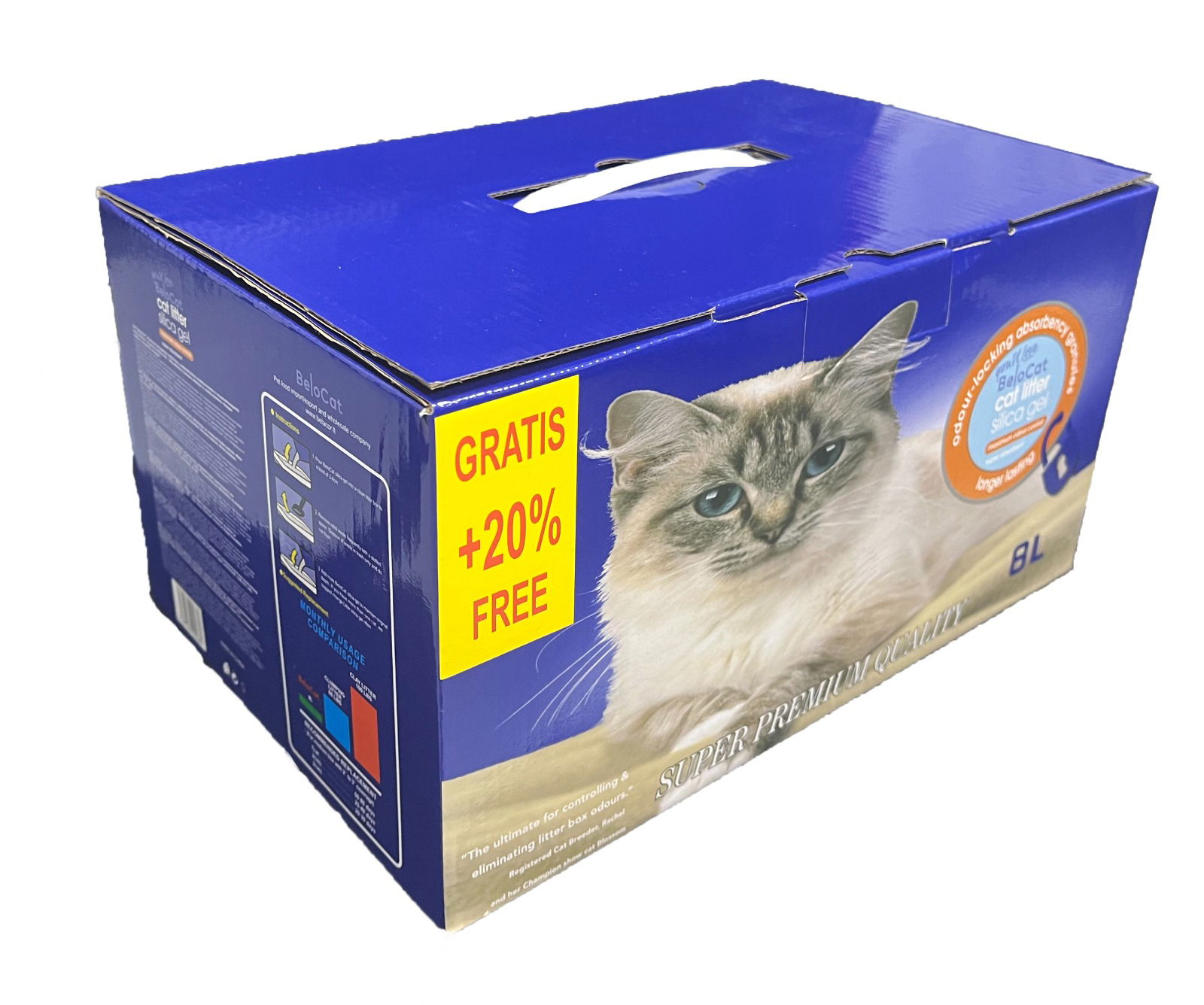 Silikoninio kraiko dėžė katėms BeloCat, 2 vnt x 4 l