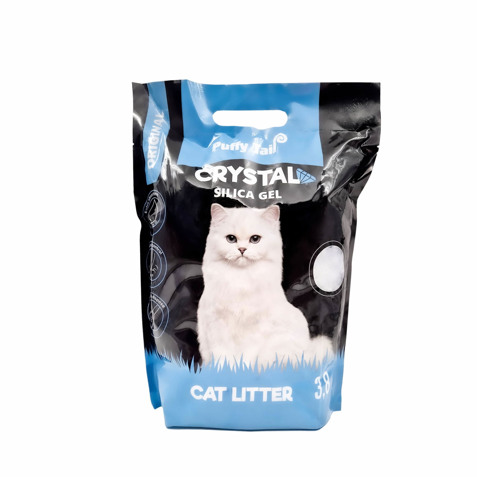Silikoninis kraikas katėms PUFFY TAIL, 3,8 l