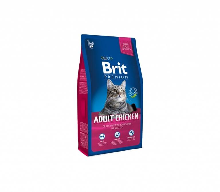 Sausas ėdalas suaugusioms katėms BRIT PREMIUM su vištiena, 300 g