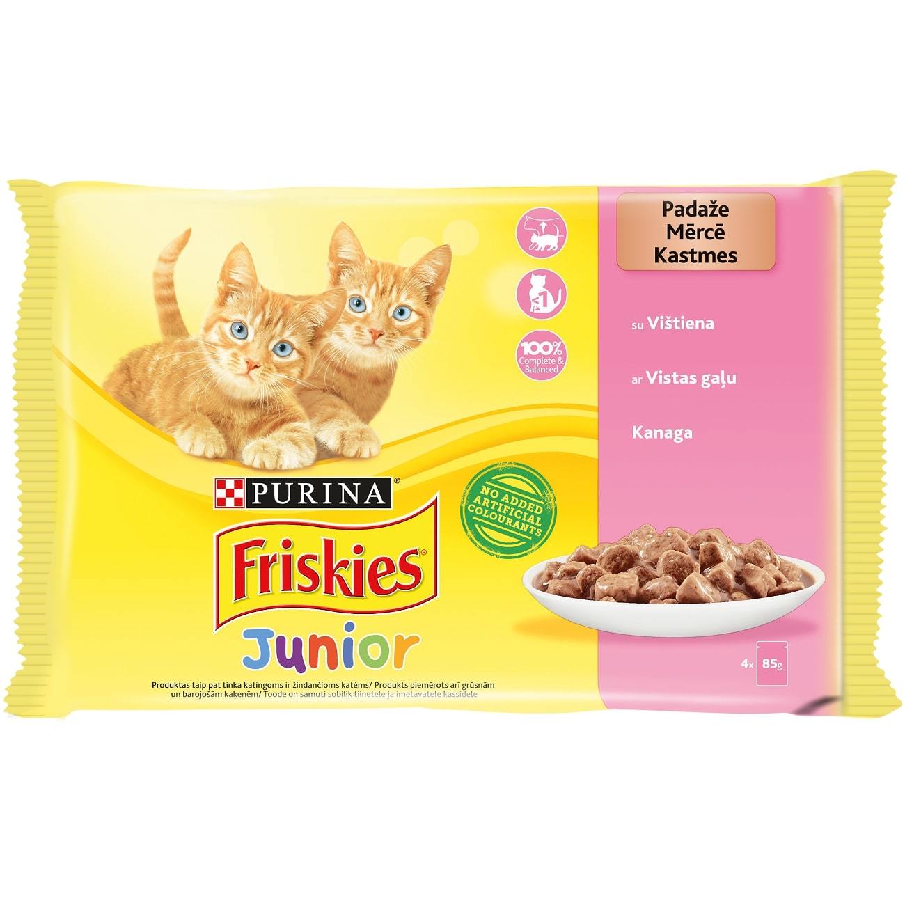 Konservai kačiukams FRISKIES, 4 x 85 g