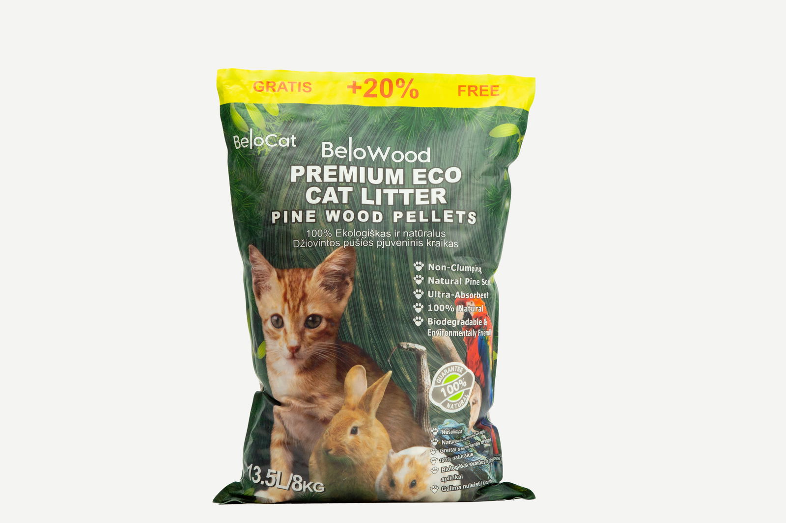 Pjuveninis kraikas katėms BelWood, 13.5 l, 8 kg
