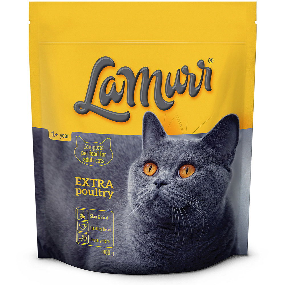 Visavertis ėdalas suaugusioms katėms LA MURR, su paukštiena, 800 g