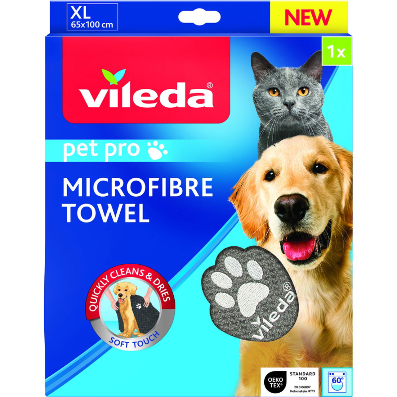 Mikropluošto rankšluostis gyvūnams VILEDA PET PRO, XL dydis