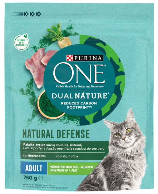 Sausas ėdalas katėms ONE Dual Nature, su kalakutiena, 750 g