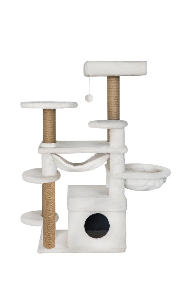 Kačių draskyklė - baltos spalvos, 65x108x129 cm