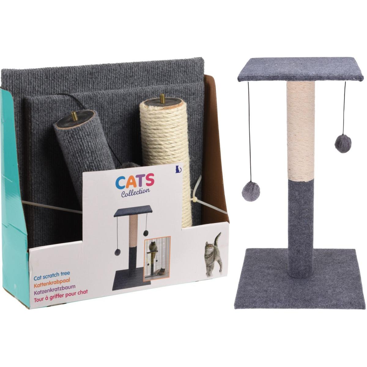 Draskymo Stulpas Medis Katėms 59cm 2 Kamuoliukai (Ekspozicinė prekė)