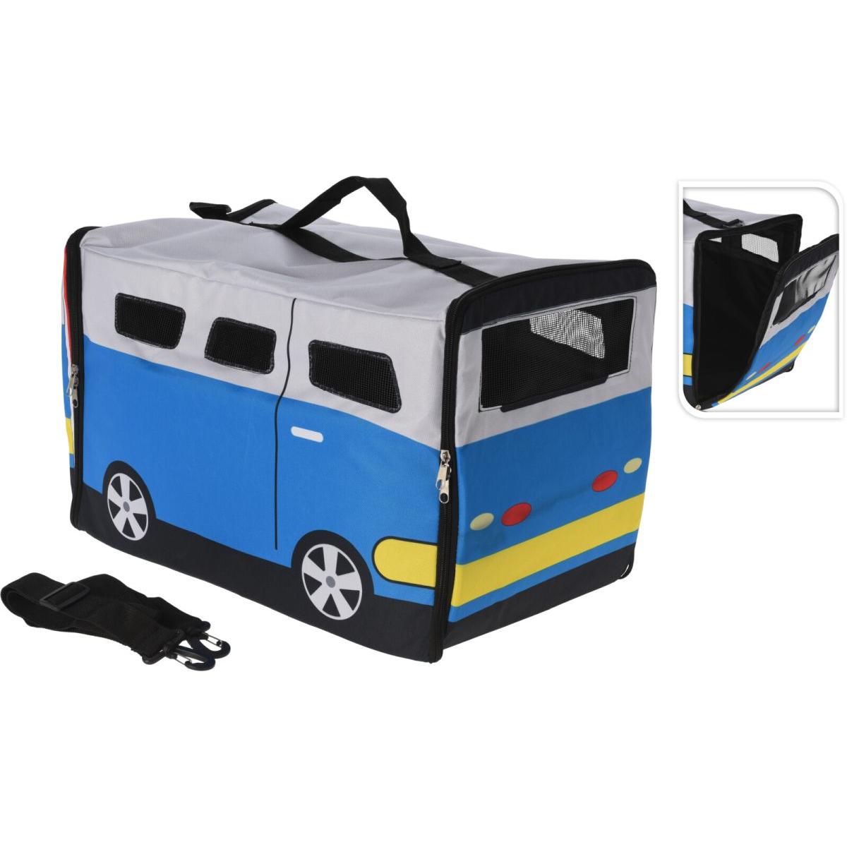 Naminių Gyvūnėlių Vežimėlis 52x30x32,5cm Naminių Gyvūnėlių Autobusas Mėlynas (Ekspozicinė prekė)