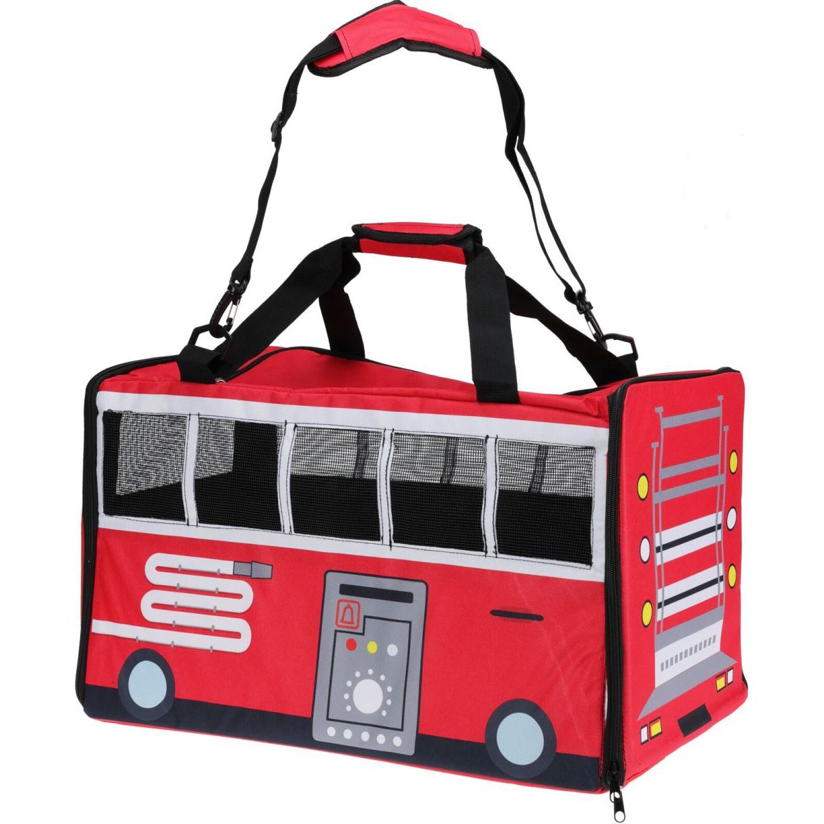 Naminių Gyvūnėlių Vežimėlis 52x30x32,5cm Pet Bus Raudonas (Ekspozicinė prekė)