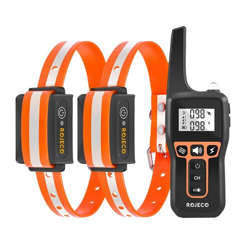 "Rojeco" PD529 1000 m nuotolinio valdymo antkaklių rinkinys (oranžinis)