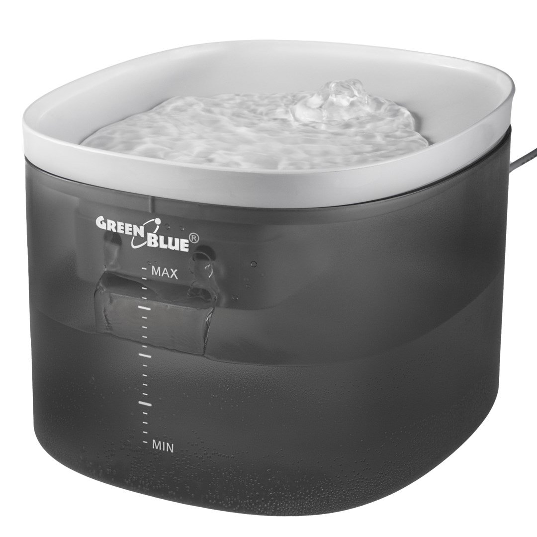 GreenBlue automatinis vandens dozatorius / naminių gyvūnėlių gertuvė, 3 l, USB 5V1A, GB392