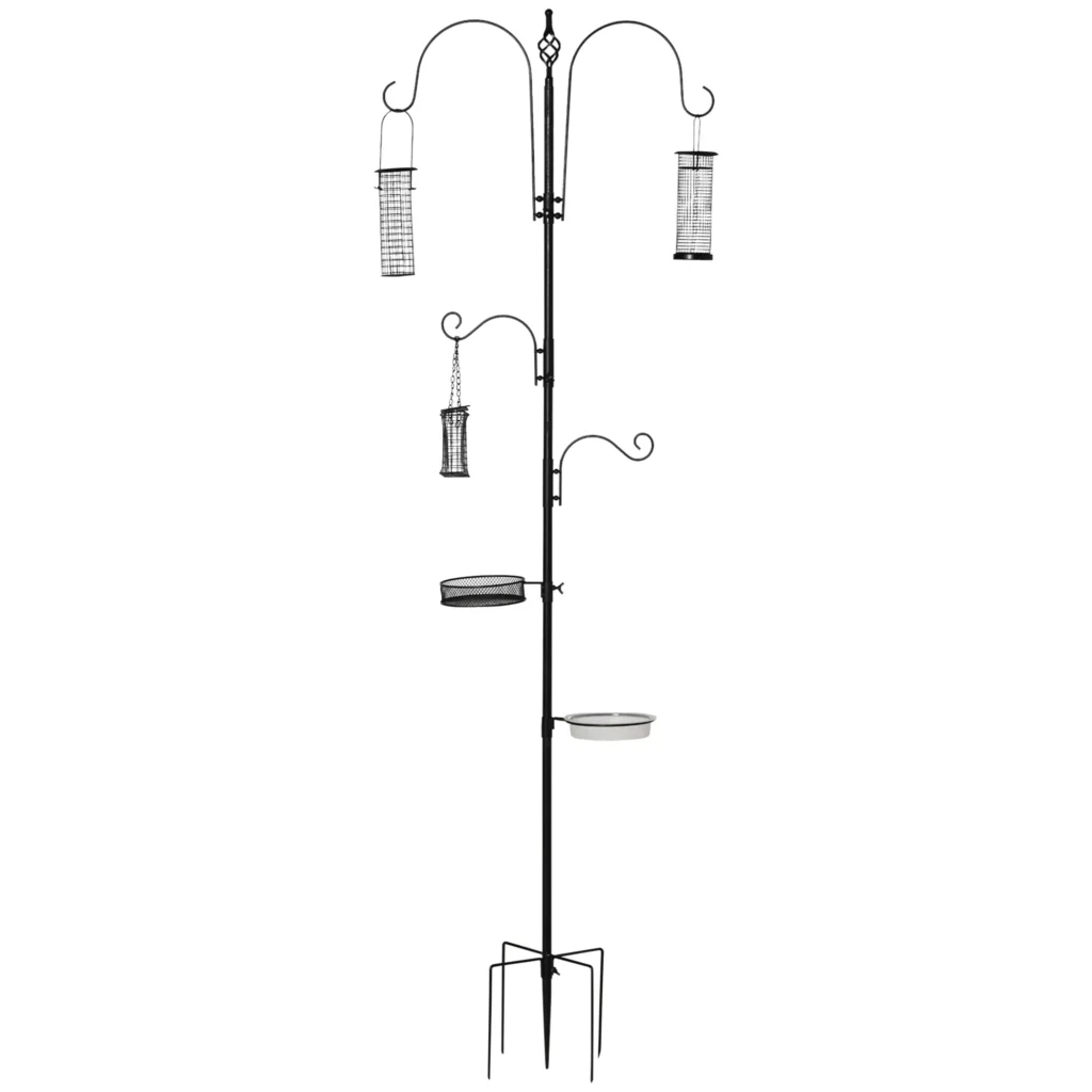 Metalinė paukščių lesyklėle su 4 kabliukais - 208 cm