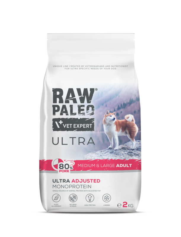 Raw Paleo Ultra Adult Medium&Large Pork 2kg