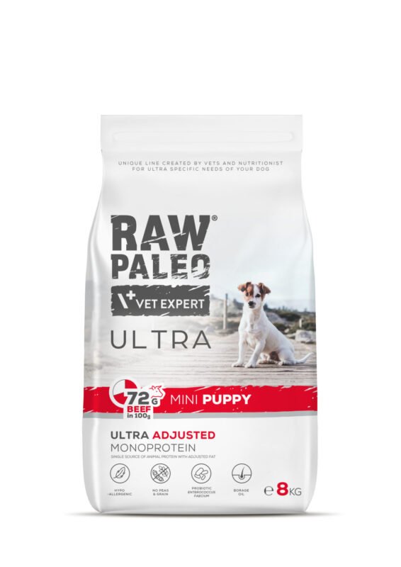 Raw Paleo Ultra Puppy Mini Beef 8 kg