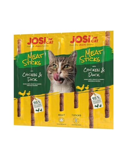 Skanėstas katėms JOSICAT Meat Sticks, su vištiena ir antiena, 35 g