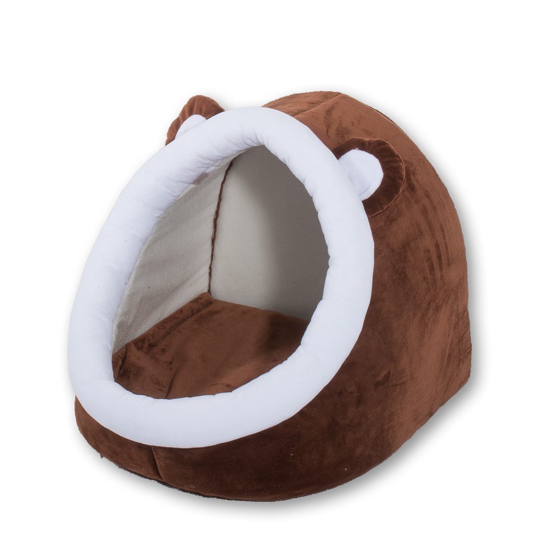 GO GIFT veislinis gultas katėms - ruda-balta - 40x45x34 cm