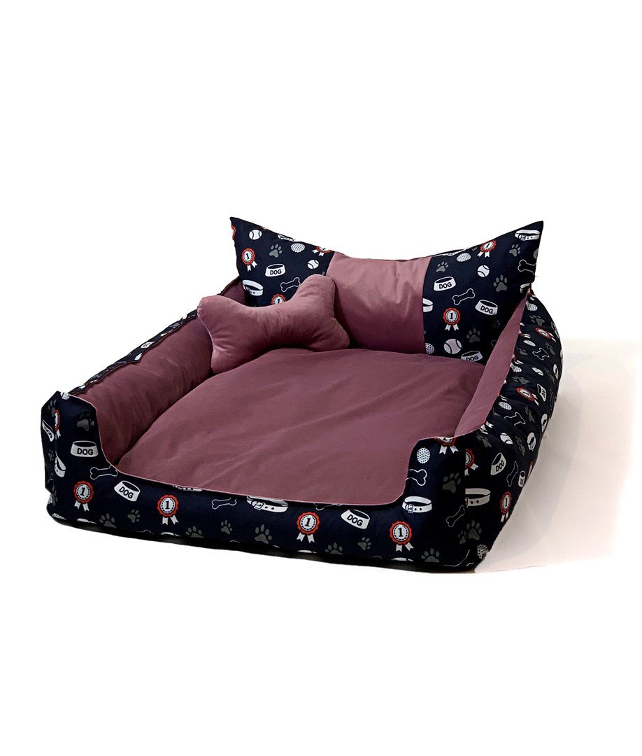 GO GIFT Honden- en kattenmand XXL - rožinė - 110x90x18 cm