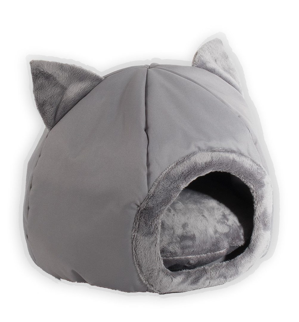 GO GIFT veislinis gultas katėms - pilkos spalvos - 40x40x34 cm