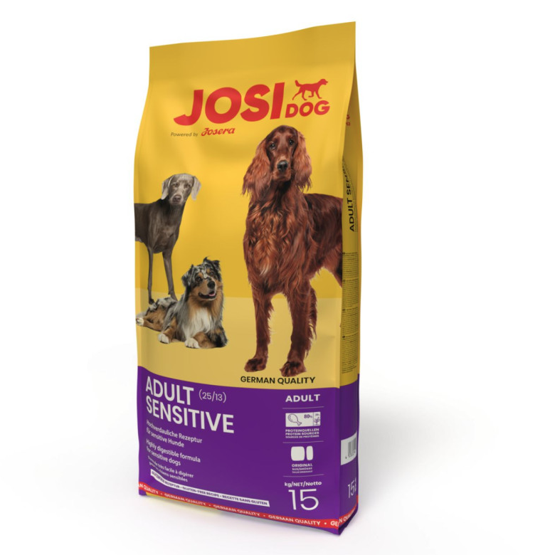 Sausas šunų ėdalas JOSIDOG Adult Sensitive, 12 + 3 kg
