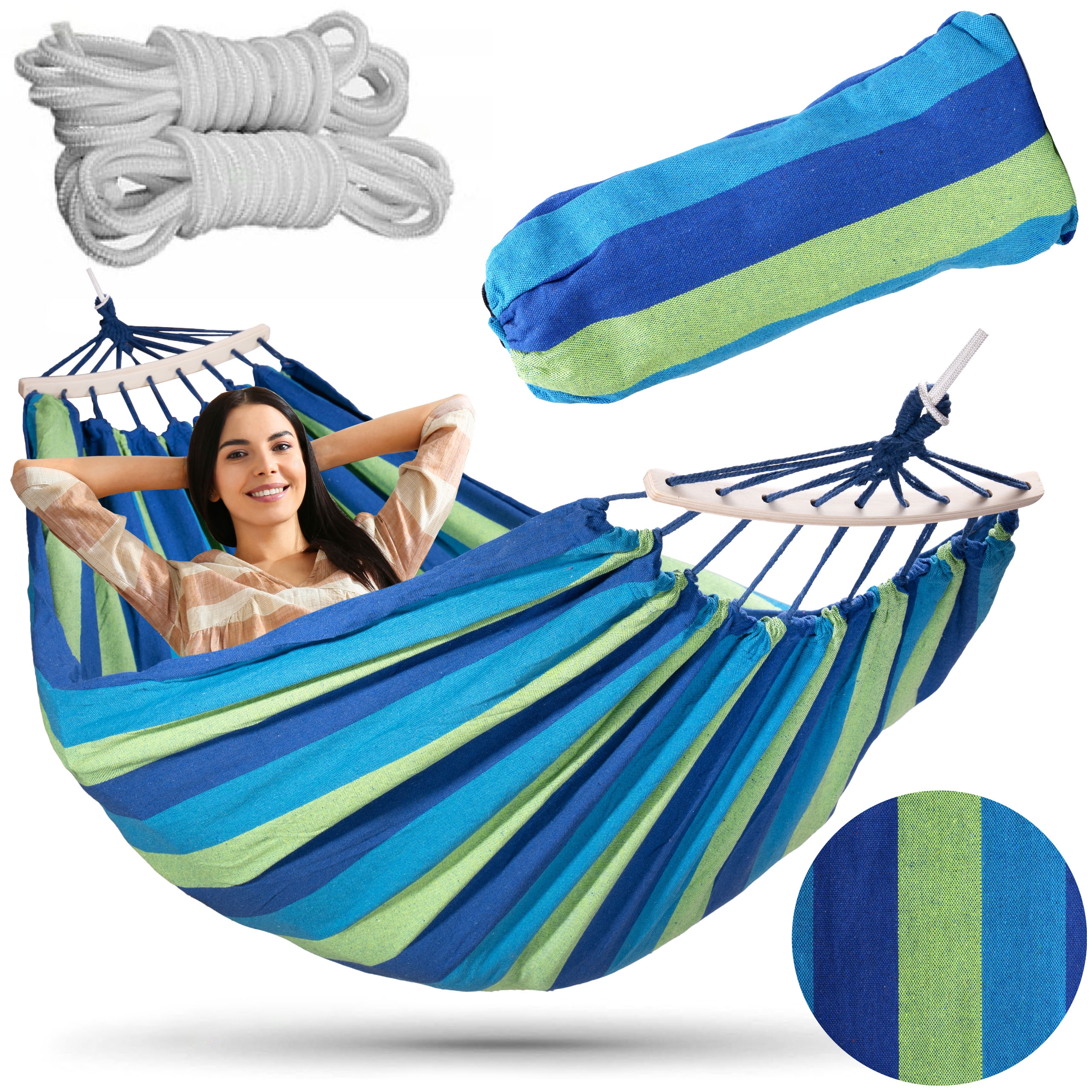 EDEN LAGOON dryžuotas sodo hamakas