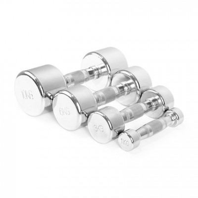 Svarmuo / hantelis GYMSTICK Pro Chrome Dumbbell (0,5–10 kg) (Svoris: 4 kg)