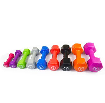 Viniliniai hanteliai 2kg BODYSOLID Vinyl Dumbbells