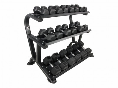 Stovas hanteliams LIFEMAXX® 3-tier rack