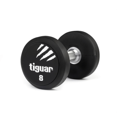 Profesionalus PU svarmuo / hantelis TIGUAR 1–70 kg (Svoris: 8 kg)