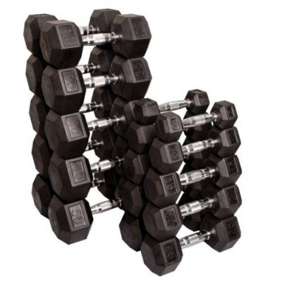 Šešiakampių hantelių rinkinys STRONGMAN (2x12,5-35kg)