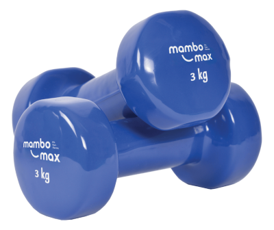 Viniliniai hanteliai Mambo Max Dumbbell 0,5–5 kg (Svoris: 3 kg)