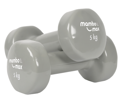 Viniliniai hanteliai Mambo Max Dumbbell 0,5–5 kg (Svoris: 5 kg)