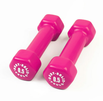 Viniliniai hanteliai 0,5kg BODYSOLID Vinyl Dumbbells