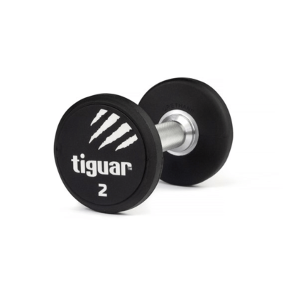 Profesionalus PU svarmuo / hantelis TIGUAR 1–70 kg (Svoris: 2 kg)