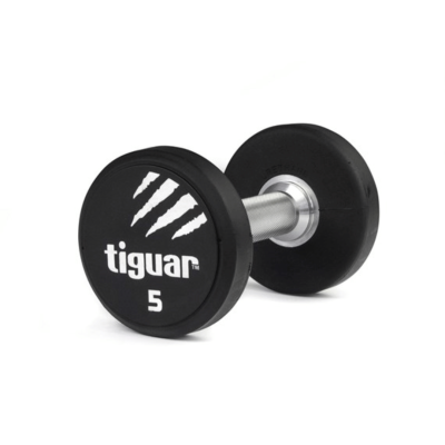Profesionalus PU svarmuo / hantelis TIGUAR 1–70 kg (Svoris: 5 kg)